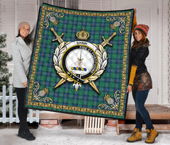 Shaw Ancient Tartan Crest Premium Quilt - Celtic Thistle Style