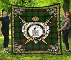 Kincaid Tartan Crest Premium Quilt - Celtic Thistle Style