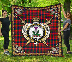 McGowan Tartan Crest Premium Quilt - Celtic Thistle Style