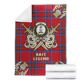 Rait Tartan Gold Courage Symbol Blanket