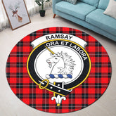 Ramsay Modern Tartan Crest Round Rug