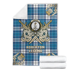 Roberton Tartan Gold Courage Symbol Blanket