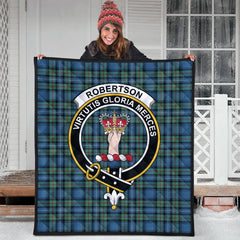 Robertson Hunting Ancient Tartan Crest Quilt