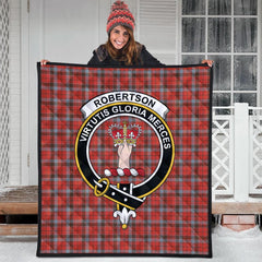 Robertson Weathered Tartan Crest Quilt