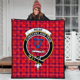 Rose Modern Tartan Crest Quilt