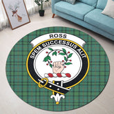 Ross Hunting Ancient Tartan Crest Round Rug