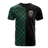 Ross Hunting Modern Tartan T-Shirt Half of Me - Cross Style