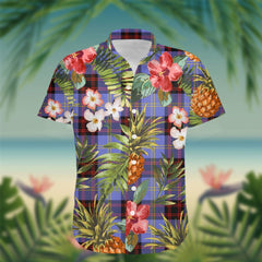 Rutherford Tartan Hawaiian Shirt Hibiscus, Coconut, Parrot, Pineapple - Tropical Garden Shirt