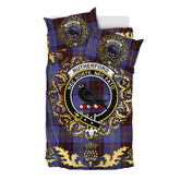 Rutherford Tartan Crest Bedding Set - Golden Thistle Style