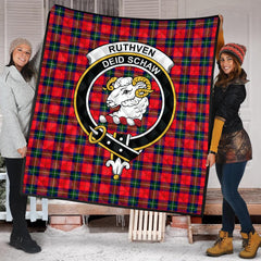 Ruthven Modern Tartan Crest Quilt