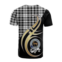 Scott Black White Modern Tartan T-shirt - Believe In Me Style