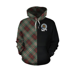 Scott Brown Ancient Tartan Hoodie Half of Me - Cross Style