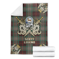 Scott Brown Ancient Tartan Gold Courage Symbol Blanket