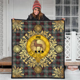 Scott Brown Ancient Tartan Crest Premium Quilt - Gold Thistle Style