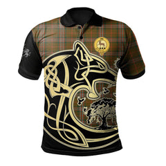 Scott Brown Modern Tartan Polo Shirt Viking Wolf