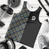 Scott Green Modern Tartan Crest Men's Tank Top - Cross Style