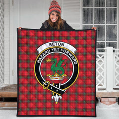 Seton Modern Tartan Crest Quilt