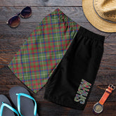 Shaw Green Modern Tartan Crest Men's Short - Cross Style