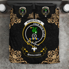 Somerville Crest Black Bedding Set