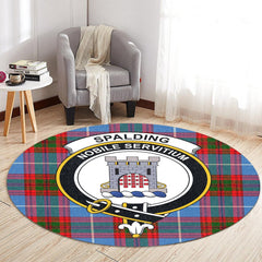 Spalding Tartan Crest Round Rug
