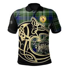 Spottiswood Tartan Polo Shirt Viking Wolf