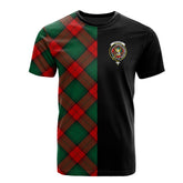 Stewart Atholl Modern Tartan T-Shirt Half of Me - Cross Style