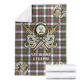 Stewart Dress Modern Tartan Gold Courage Symbol Blanket