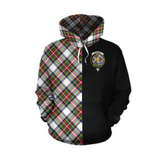 Stewart Dress Modern Tartan Hoodie Half of Me - Cross Style