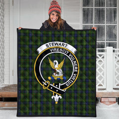 Stewart Hunting Tartan Crest Quilt