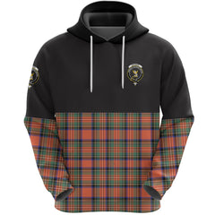 Stewart Royal Ancient Clan Half Of Tartan Hoodie