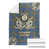 Stewart of Appin Hunting Ancient Tartan Gold Courage Symbol Blanket