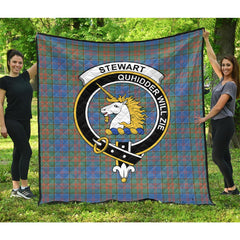 Stewart of Appin Hunting Ancient Tartan Crest Quilt