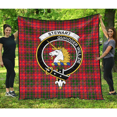Stewart of Appin Modern Tartan Crest Quilt