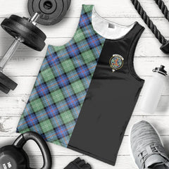 Sutherland Old Ancient Tartan Crest Men's Tank Top - Cross Style