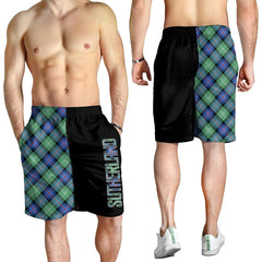 Sutherland Old Ancient Tartan Crest Men's Short - Cross Style