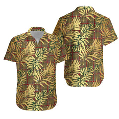 Sutherland of Duffus Tartan Vintage Leaves Hawaiian Shirt