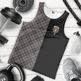 Taylor Weathered Tartan Crest Men's Tank Top - Cross Style