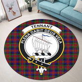 Tennant Tartan Crest Round Rug