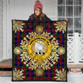 Tennant Tartan Crest Premium Quilt - Gold Thistle Style