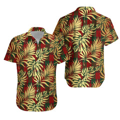 Thomas of Wales Tartan Vintage Leaves Hawaiian Shirt
