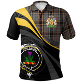 Thompson special grey Tartan Polo Shirt - Royal Coat Of Arms Style