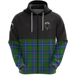 Turnbull Hunting Clan Half Of Tartan Zipper Hoodie