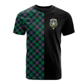 Urquhart Broad Red Ancient Tartan T-Shirt Half of Me - Cross Style
