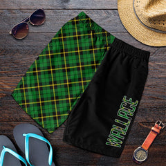 Wallace Hunting Green Tartan Crest Men's Short - Cross Style