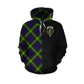 Watson Modern Tartan Hoodie Half of Me - Cross Style