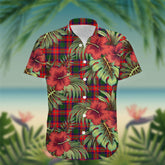 Wauchope (or Waugh) Tartan Hawaiian Shirt Hibiscus, Coconut, Parrot, Pineapple - Tropical Garden Shirt