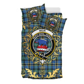 Weir Ancient Tartan Crest Bedding Set - Golden Thistle Style