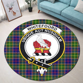 Whitefoord Modern Tartan Crest Round Rug