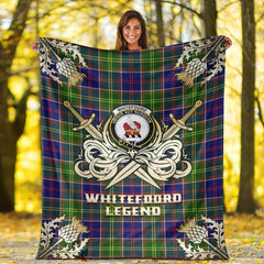 Whitefoord Modern Tartan Gold Courage Symbol Blanket