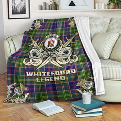 Whitefoord Modern Tartan Gold Courage Symbol Blanket